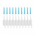 200Pcs/Box Dental Floss Interdental Brush Teeth Stick Toothpick Soft Silicone Double-ended Tooth Picks Oral Care