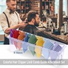 8 Sizes Colorful Hair Clipper Limit Comb Guide Attachment Set for Electric Hair Clipper Shaver Haircut Accessory