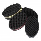 1Pc Oval Brush for Afros Dreadlocks Curl Coil Wave Double-sided Hair Twist Sponge Magic Hair Braider 4 Optional Colors