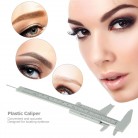 1pc Plastic Caliper Eyebrow Measuring Ruler Double Scale Sliding Gauge Ruler for Eyebrow Permanent Makeup
