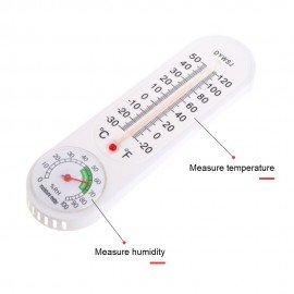 Indoor Vertical Thermometer Hygrometer Wall-mounted Household Greenhouse Temperature and Humidity Meter for Room Temp