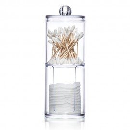 Two-layer Cotton Pads Container Storage Box Case Cosmetics Organizer