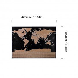 Scratch Off Map Interactive Vacation Poster World Travel Maps(42X30)