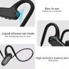 F808 Wireless Bone Conduction Headphones Bluetooth 5.0 Headset Open-ear Sports Earbuds Waterproof USB Rechargeable with Mic for Driving Cycling Running Gym Mobile Phone