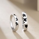 925 Sterling Silver Puzzle Couple Ring Design