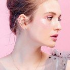 Heart Ear Cuff Sterling Silver Cuff Clips Earrings Adjustable Open Engraving Earring Jewellery REDSUN Christmas Gifts For Women Teen Girls