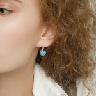 Celtic Drop Earrings 925 Sterling Silver Turquoise Leverback Earrings Celtic Knot Dangle Earrings Irish Jewelry Gifts for Women Girls 