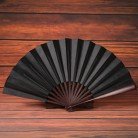 Chinese Style Calligraphy And Painting On Blank Cloth Folding Fan