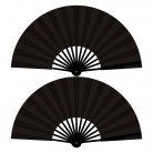 Chinese Style Calligraphy And Painting On Blank Cloth Folding Fan