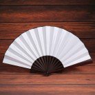 Chinese Style Calligraphy And Painting On Blank Cloth Folding Fan