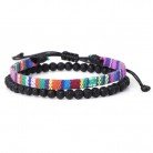Men's Lava Volcanic Rock Bohemian Woven Bracelet Combination