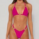 Women's Fashion Simple Solid Bikini Swimsuit