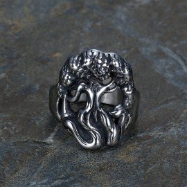 Tree Of Life Shape Religious Totem Titanium Ring