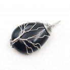 Hand-wound Teardrop Tree Of Life Pendant Necklace