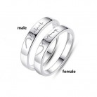 925 Silver Creative Student Heart Couple Ring ECG Ring
