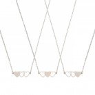 Creative Personality Stainless Steel Heart-shaped Short Necklace 3-piece Set