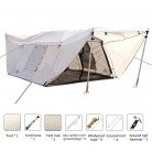 Outdoor Camping Off-site Two-person Tunnel Folding Tent