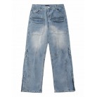 High Vintage Cargo Jeans Men's Summer Casual Breasted