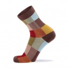 Cotton Medium Tube Classic Plaid Socks For Men