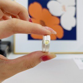 Men's And Women's Fashion Sterling Silver Irregular Heart Ring