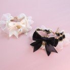 New Lace Elastic Bow Pet Collar