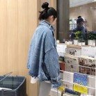 Winter New Large Women's Fat Denim Coat