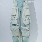 Washed And Torn Work Clothes Jeans