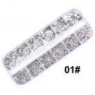 AB Water Diamond Shiny Diamond Long Box Nail Enhancement