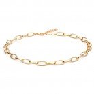 New Simple Metal Buckle Femininity Short Shiny Necklace