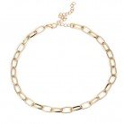 New Simple Metal Buckle Femininity Short Shiny Necklace