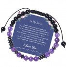 Letter Woven Natural Amethyst Bracelet
