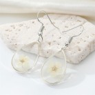 Bohemian Transparent Resin Dry Flower Earrings